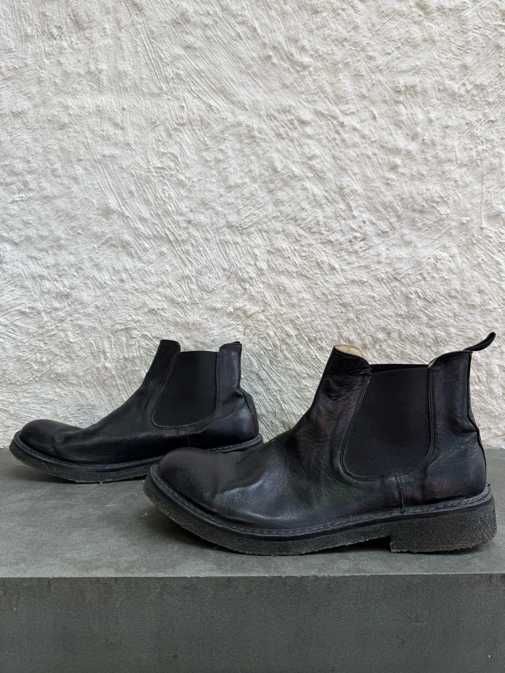 Barneys New York black leather