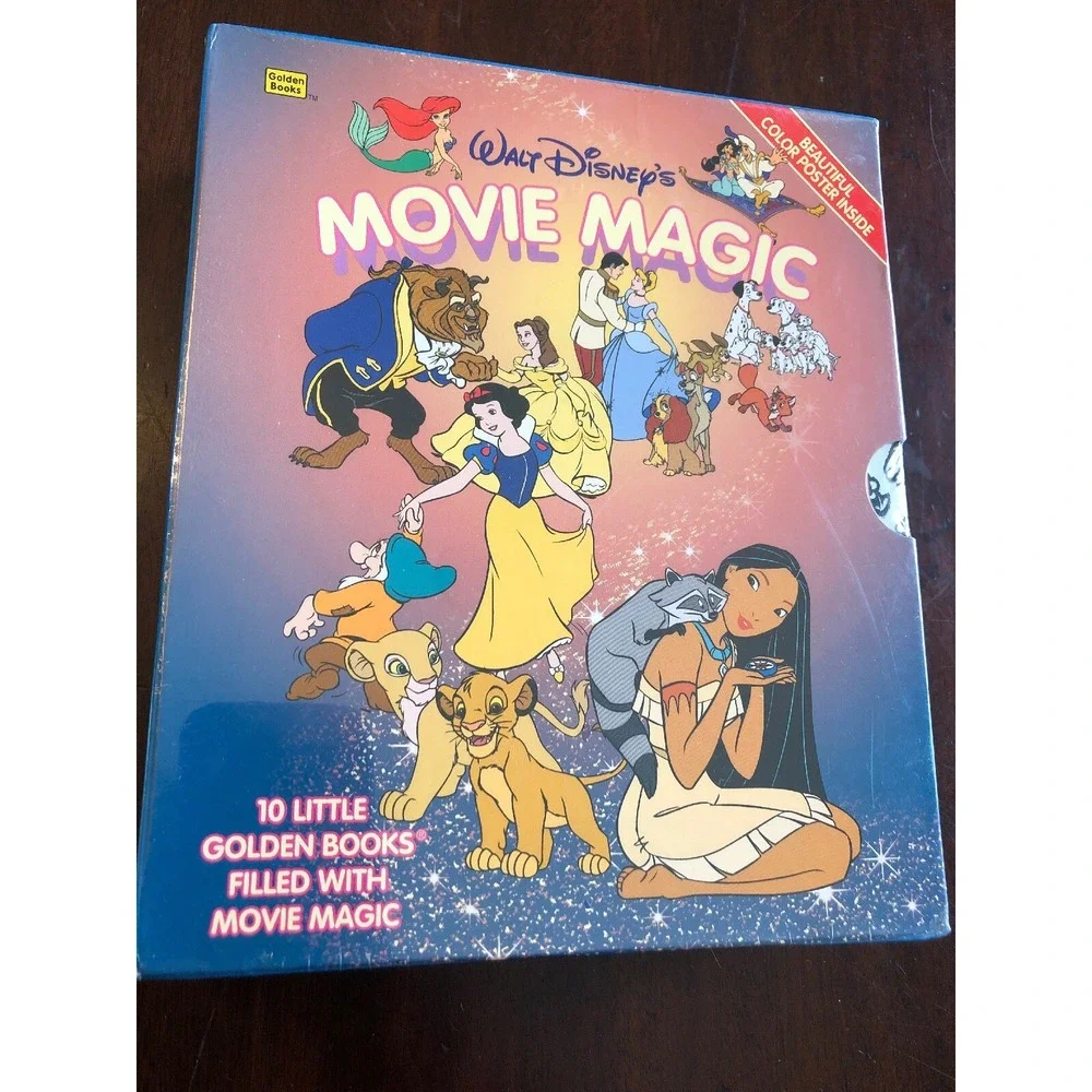 Vintage‎ 90s Walt Disney Little Golden Books Boxed Set 10 Movie Magic Poster