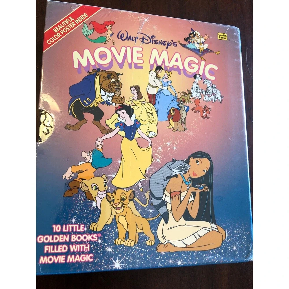 Vintage‎ 90s Walt Disney Little Golden Books Boxed Set 10 Movie Magic Poster