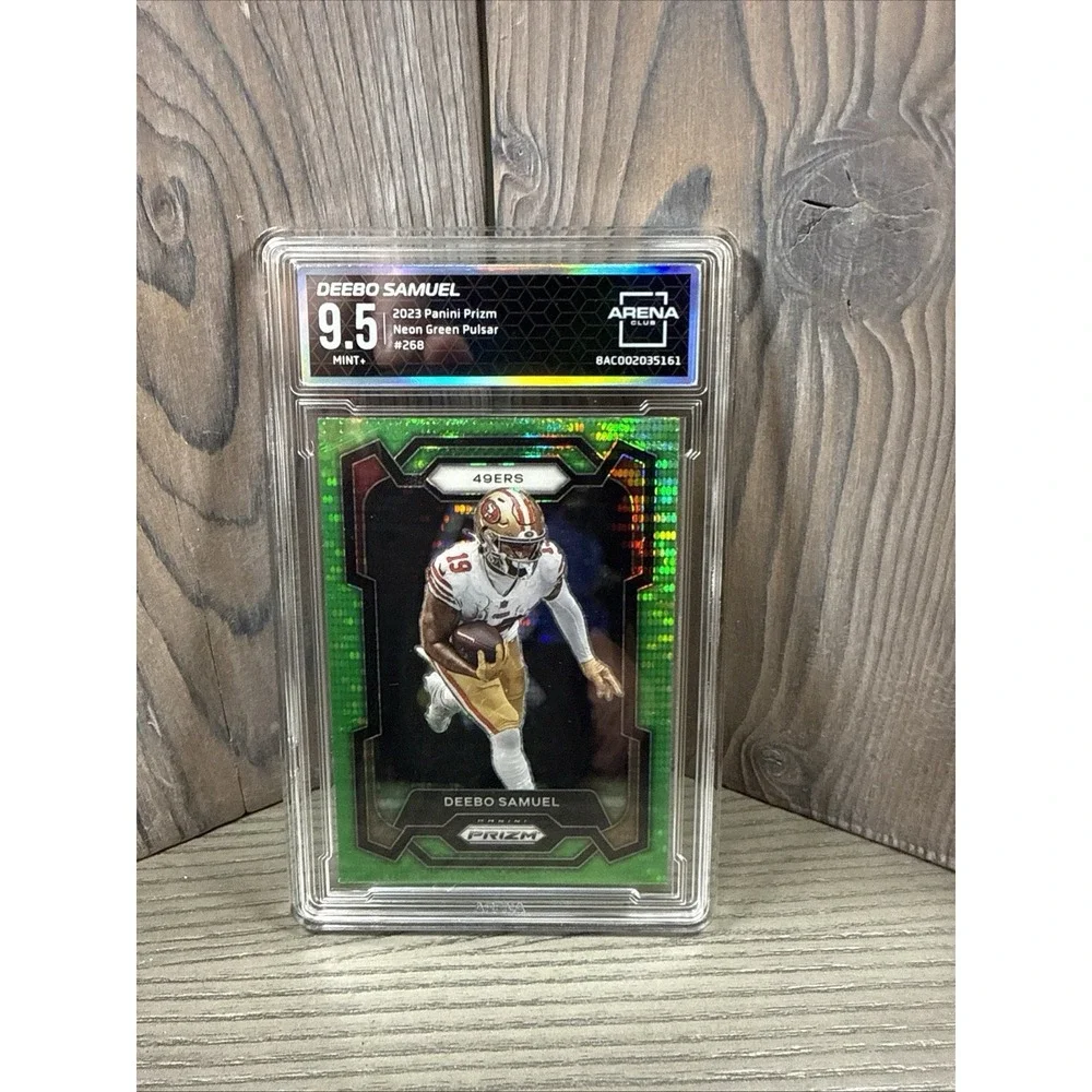 2023 Panini‎ Prizm green wave #268 Deebo Samuel Arena 9.5