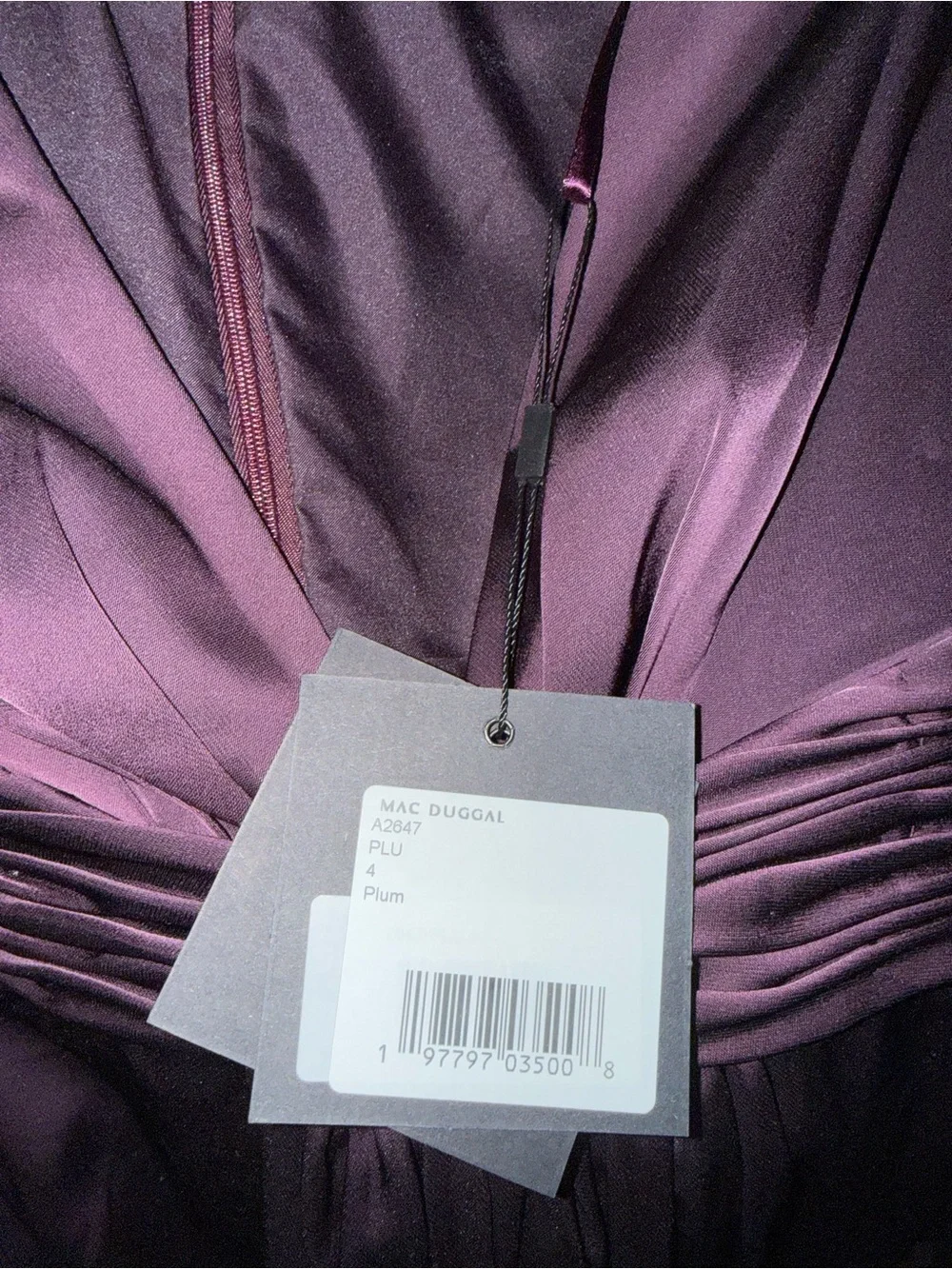 Mac Duggal satin jumpsuit