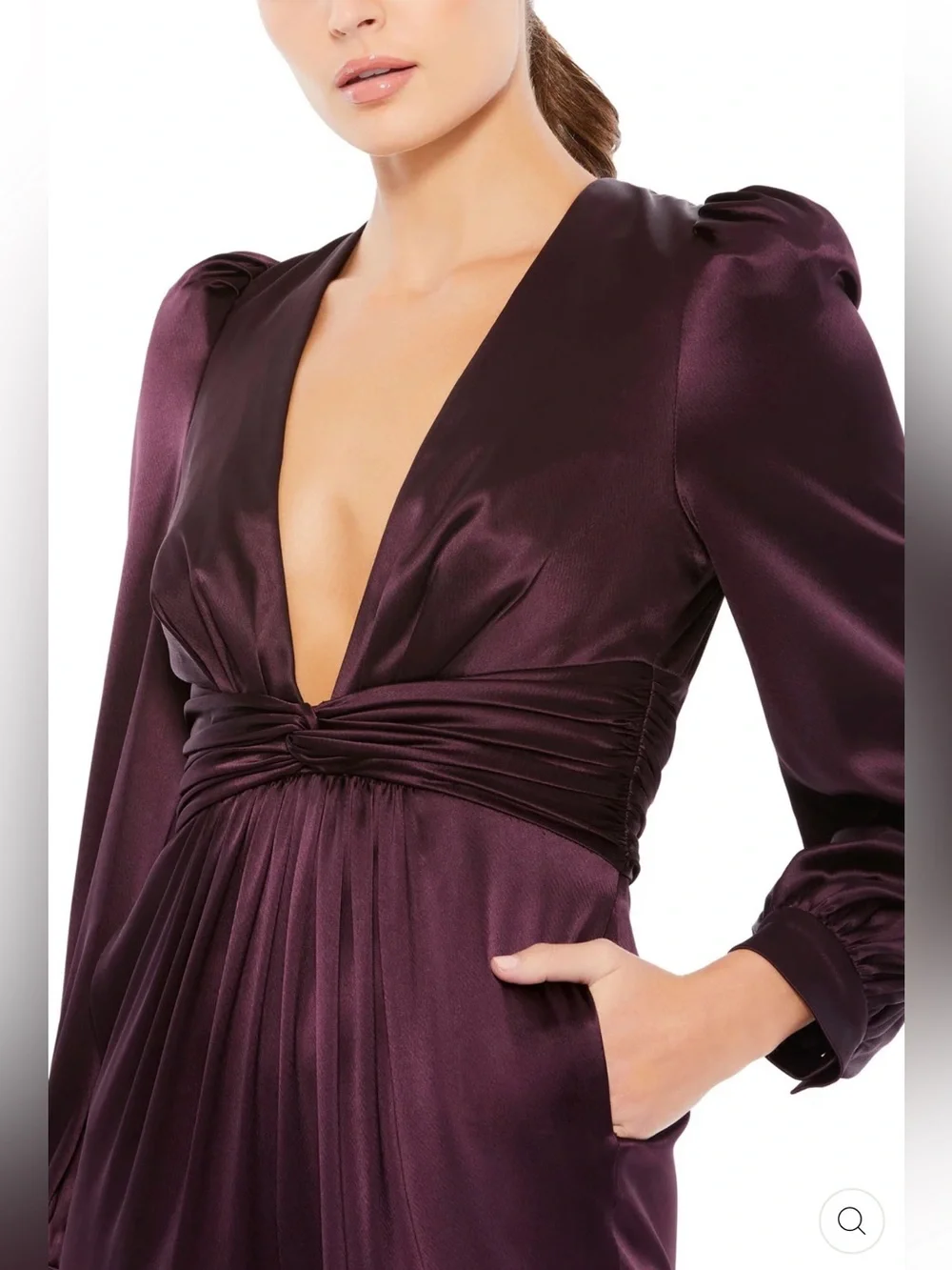 Mac Duggal satin jumpsuit