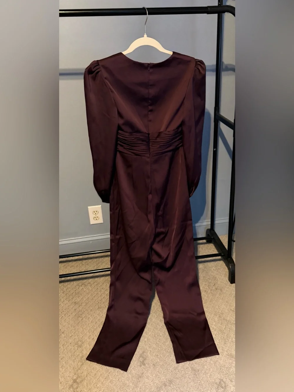 Mac Duggal satin jumpsuit