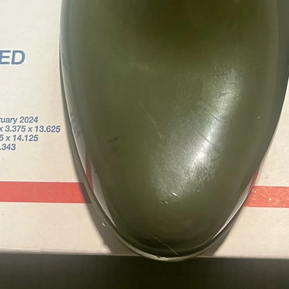 J.Crew Chelsea Rain Ankle Boots Olive Green Rubber Waterproof Size 9