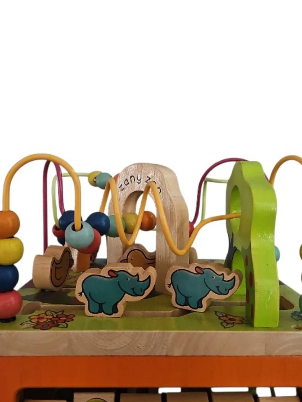 B. Toys by Battat Wooden Activity Cube Alphabet Bead Maze Montessori Toddler Toy