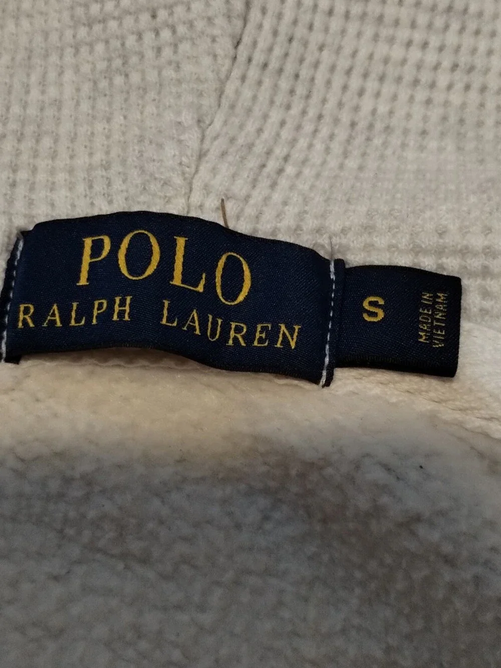 Polo Ralph Lauren thick fleece zip up hoodie mens size S VINTAGE