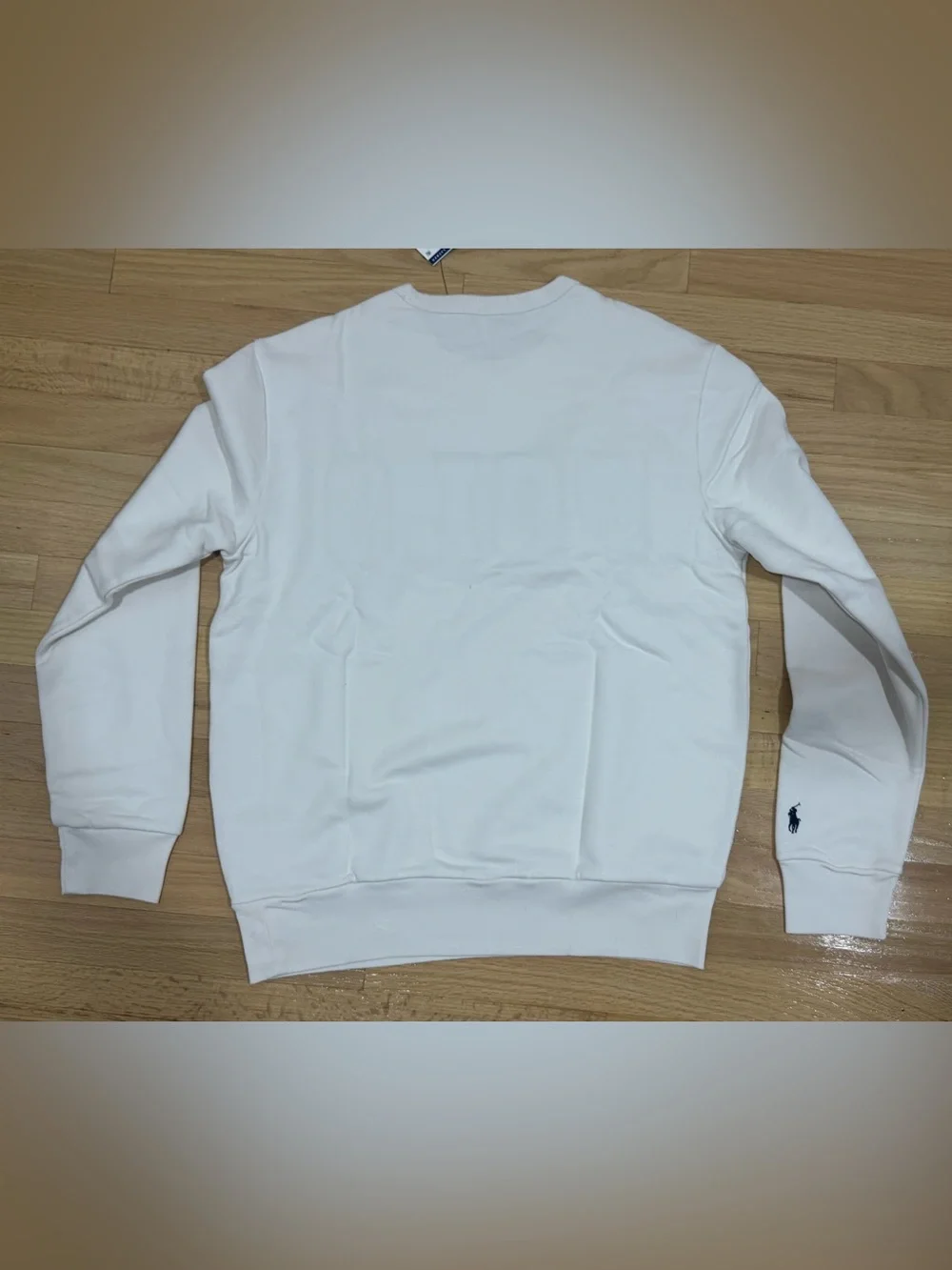 Polo Ralph Lauren Men's Embossed Stitched Pony Logo Fleece Sweatshirt White S
