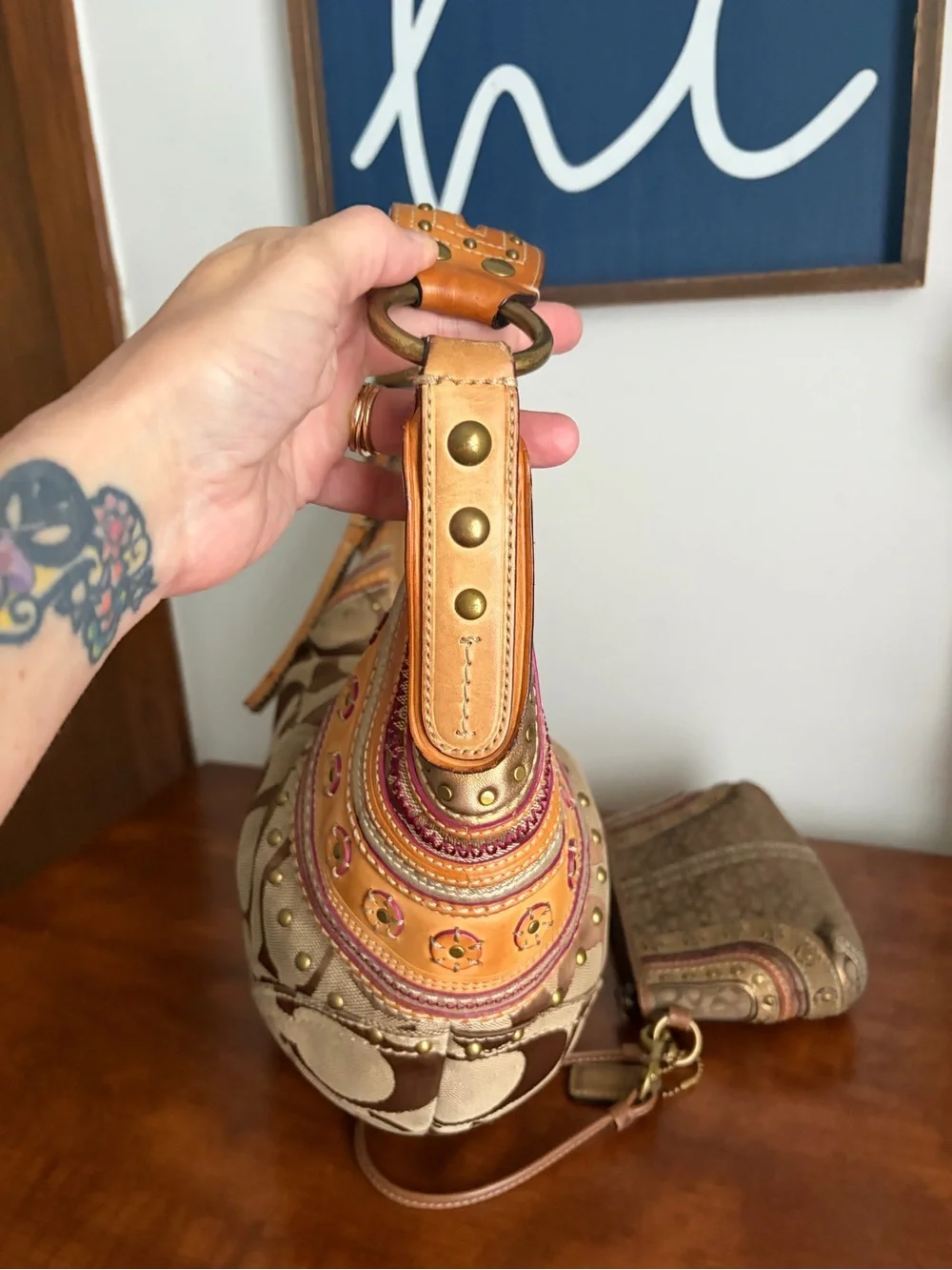 Coach Mia SoHo Signature Shoulder Bag & Wristlet *READ*