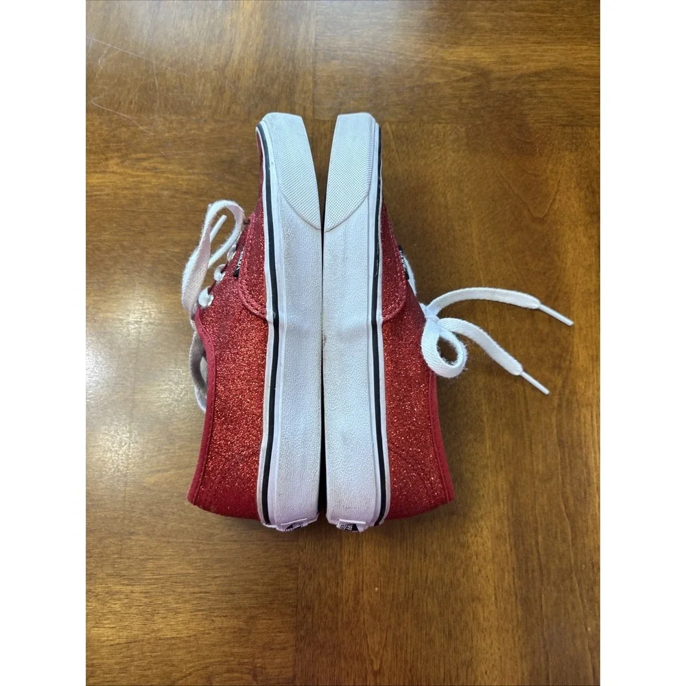 Vans glitter red