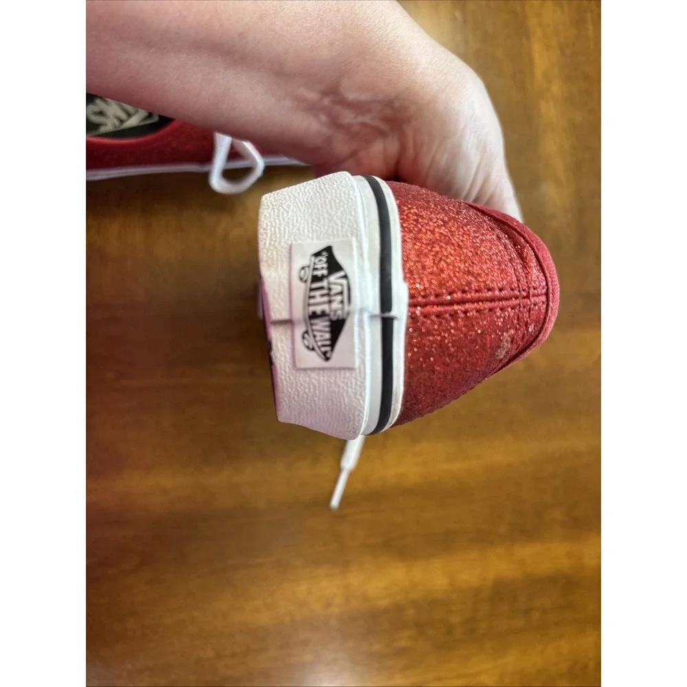 Vans glitter red