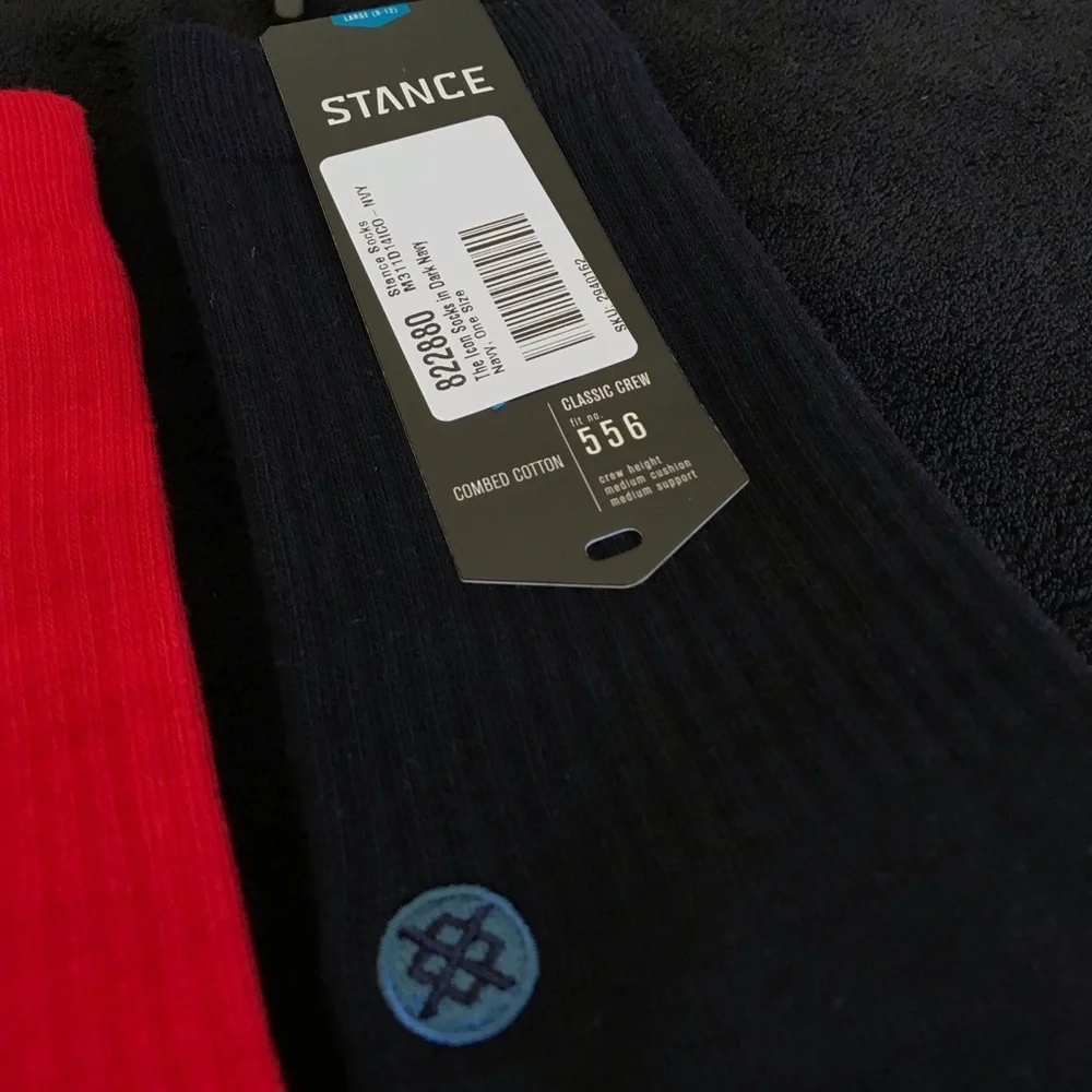 STANCE Classic Sock Heather, Red and Navy Large