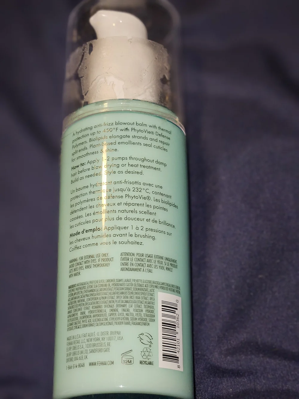 Fekkai Clean Stylers Straight Balm 5 oz 150ml Hair Smoothing Balm ~95% Full