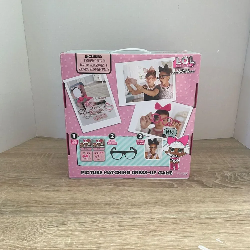 LOL Surprise Makeover Picture Matching Dress Up Game Mirror Lined Vanity Box New