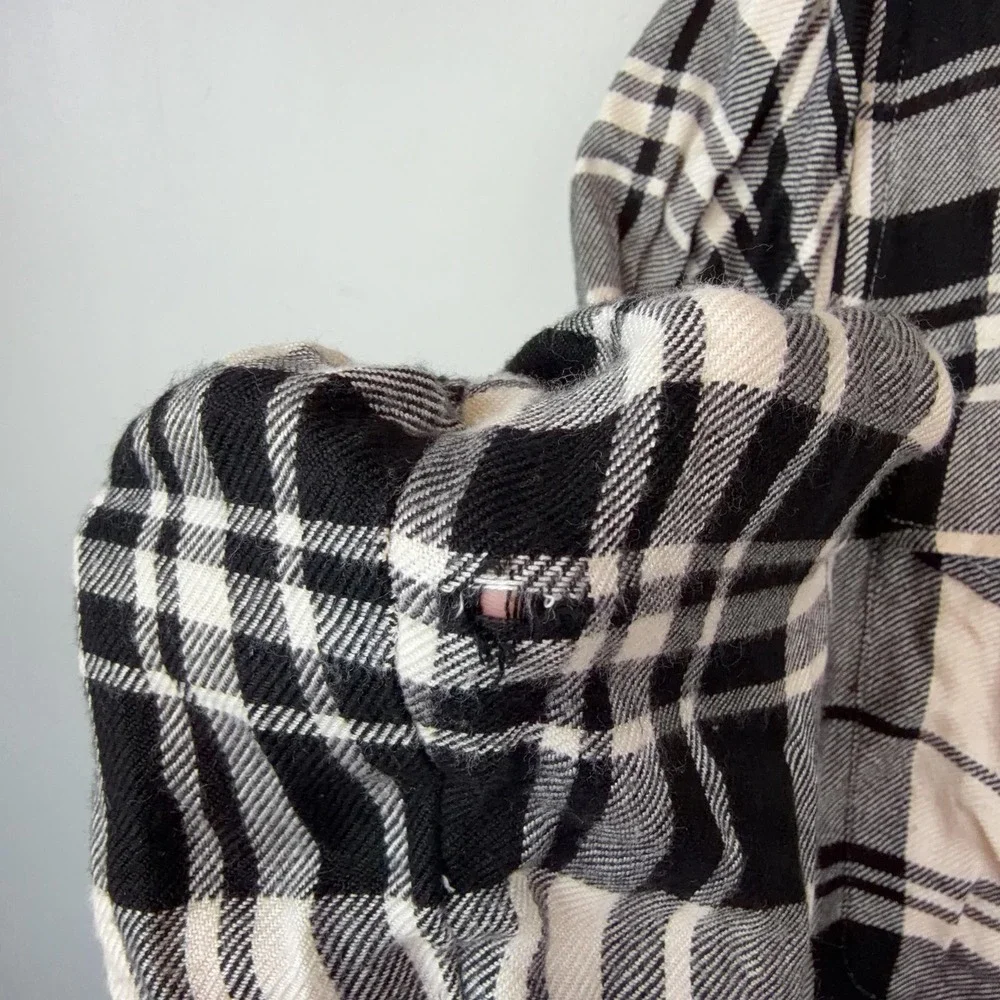 Polo Ralph Lauren Shirt men's Large Black Plaid Flannel Button Up Long‎ Sleeve