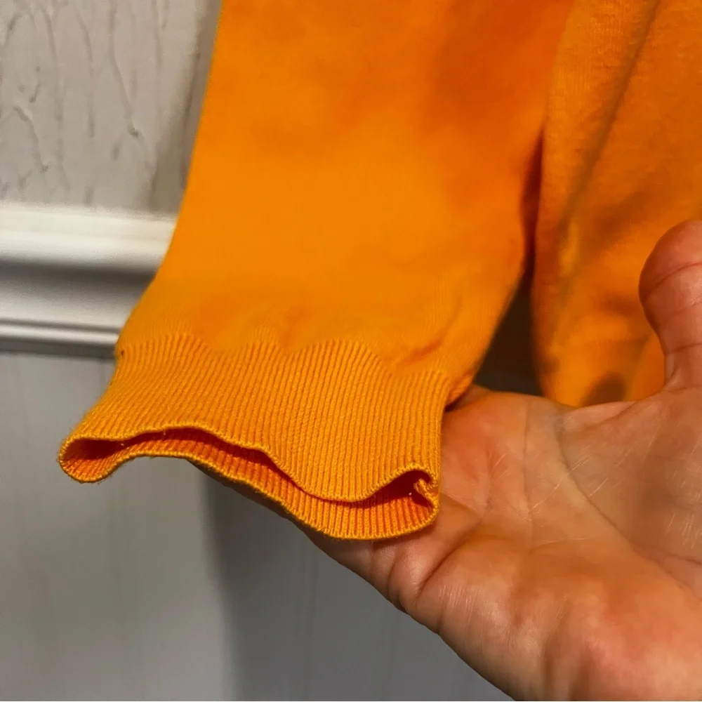 Polo by Ralph Lauren Orange V-Neck Cotton Sweater size large