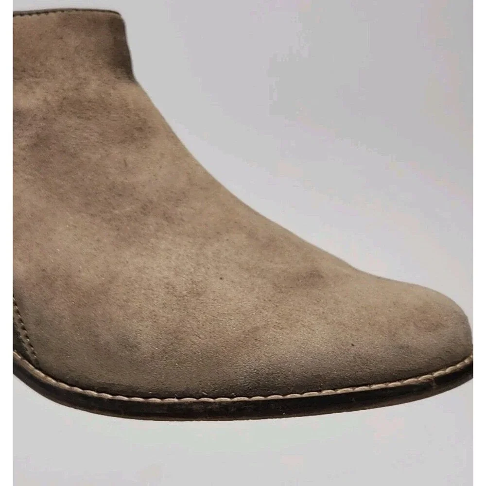 Vionic Serena Ankle Boots Womens Size 7.5 Taupe Suede 1.75