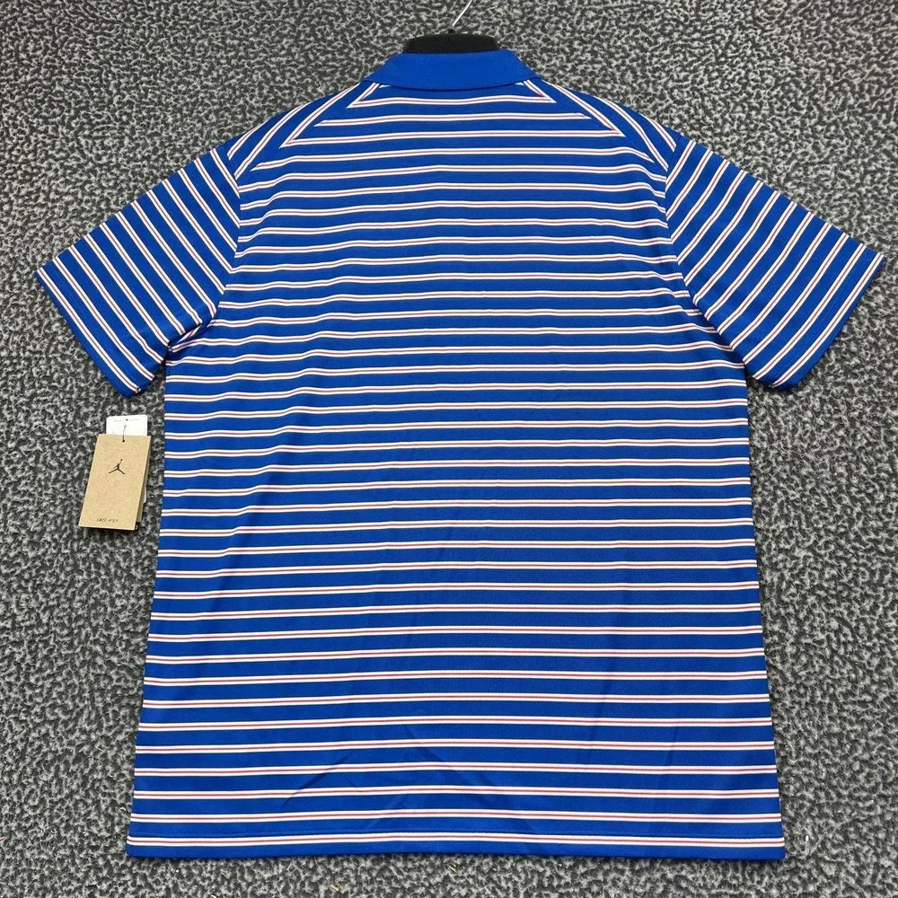 Air Jordan Florida Gators Dri-Fit Polo Shirt Men Extra Large Blue Striped New XL