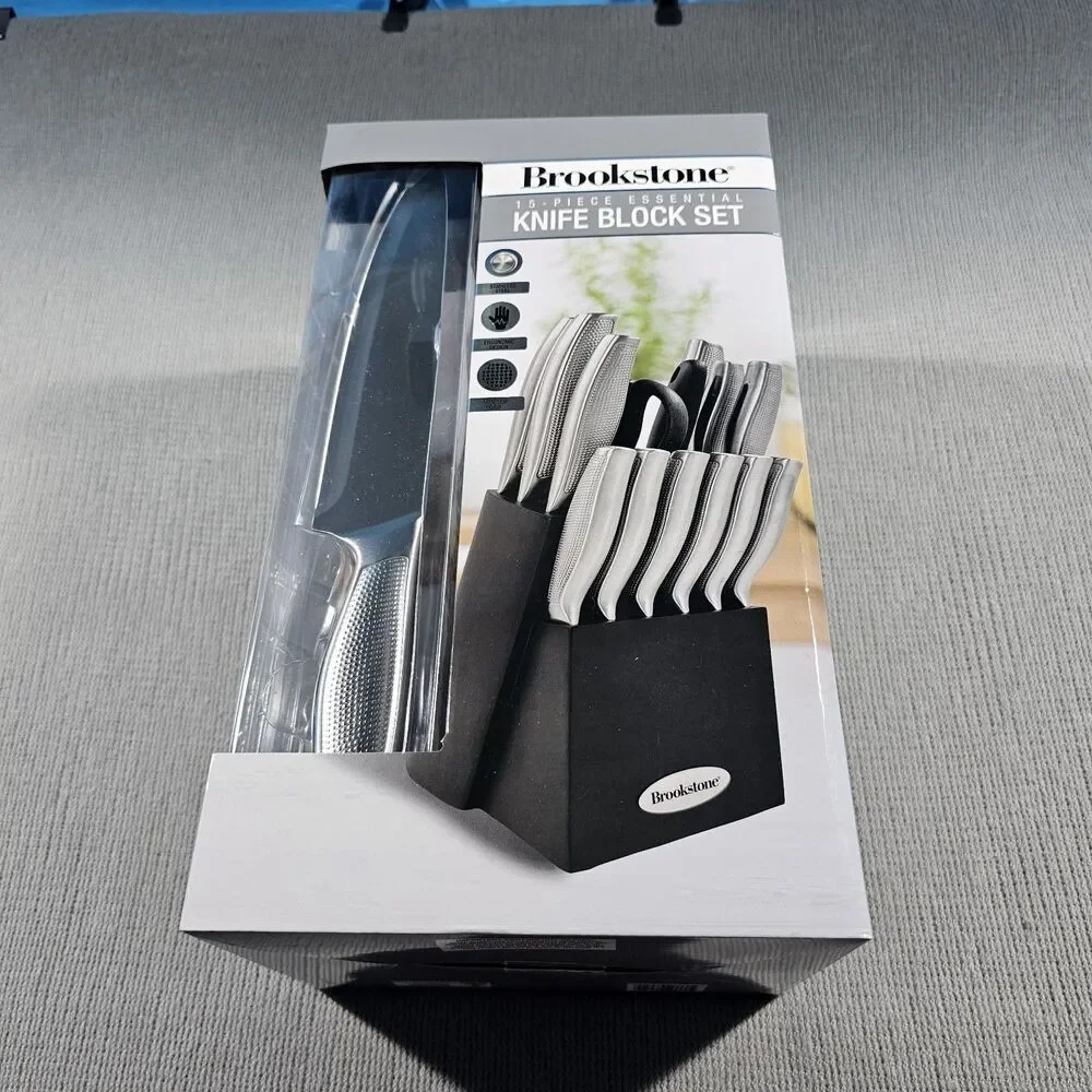 Brookstone 15 Piece Essential Knife Block Set | Eclectic-Systems MarketPlace