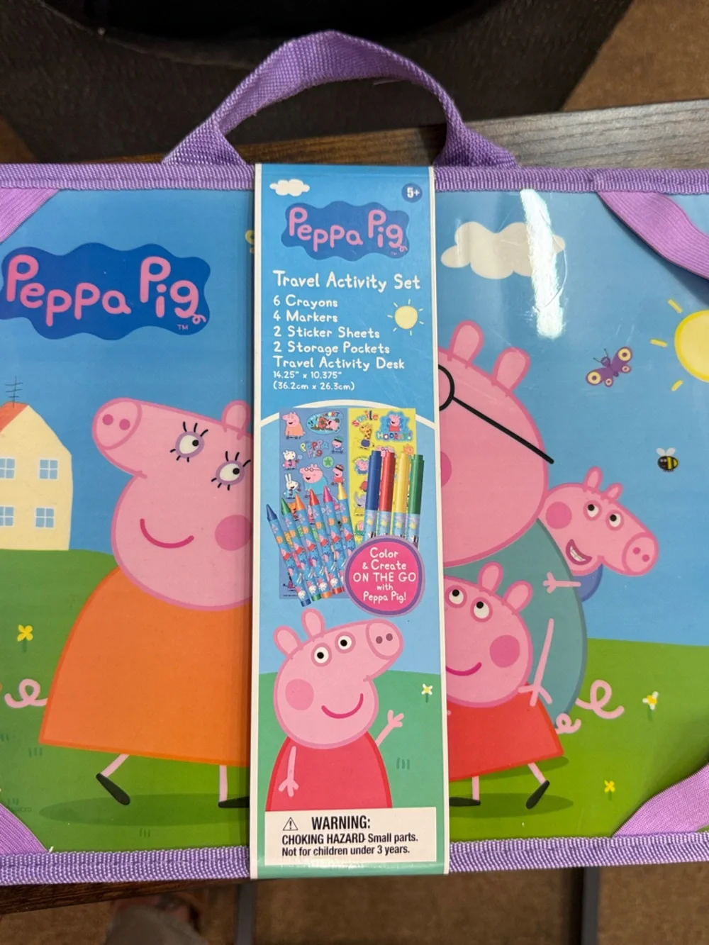 Peppa Pig Travel Activity Case - Pink & Purple Trim