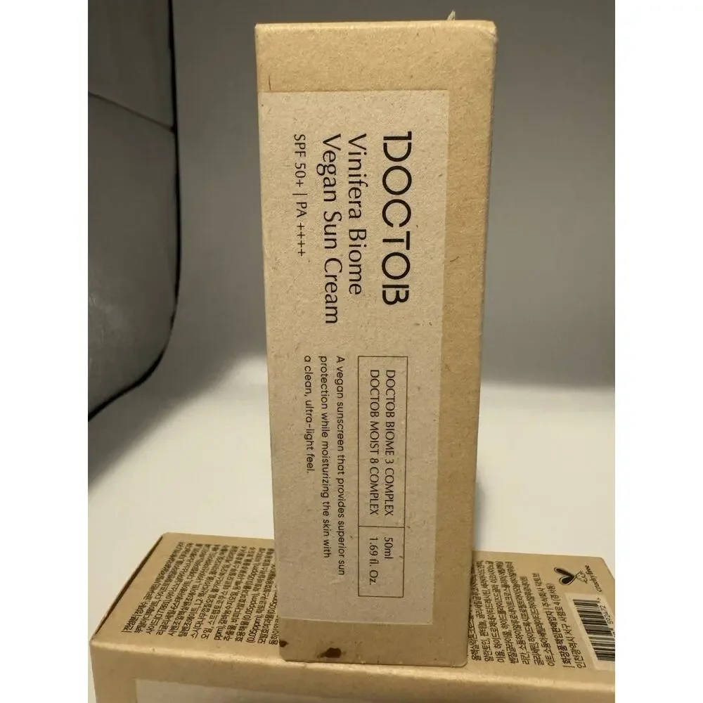 DOCTOB Vinifera Biome Vegan Sun Cream SPF50+ 1.69 fl. oz. NIB Sealed Exp 11/27