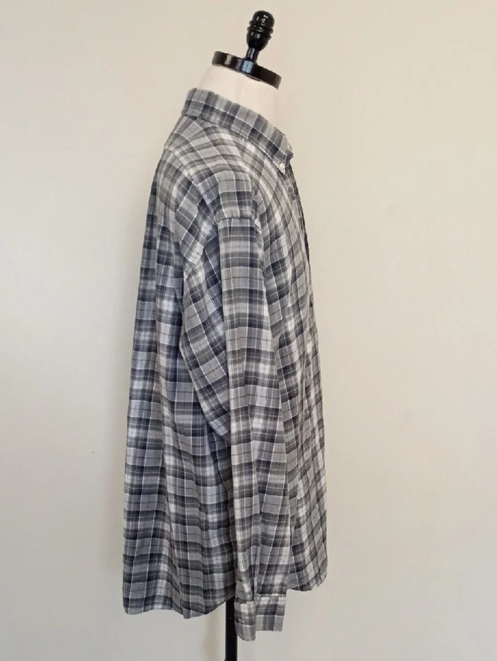 Polo Ralph Lauren Black White Plaid Button Down Shirt Size Large