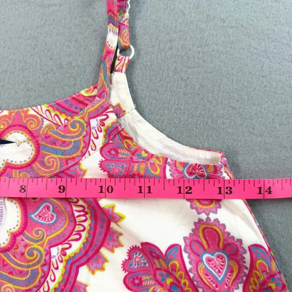 GapKids Pink Paisley Dress Girls S 6-7 Medallion Sleeveless Cotton Boho Summer