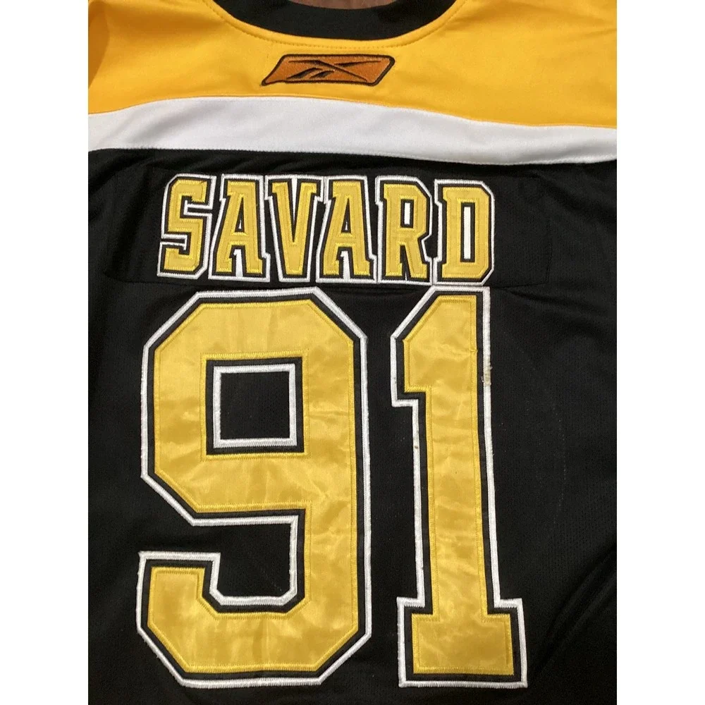 Reebok CCM MARC SAVARD No. 91 BOSTON BRUINS 50 Hockey Jersey w/ Ties