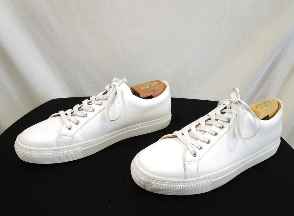 EUC! Thursday Premier Everyday White Leather Low Top Sneakers Men 12.5