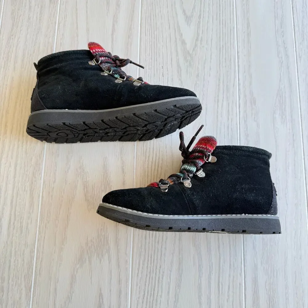 Skechers Bobs Women’s Size 5.5 Black Lace-Up Ankle Boots 34134