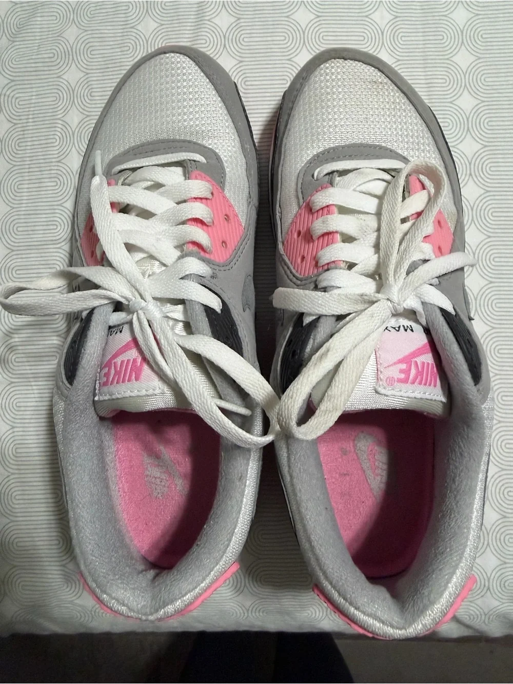 Nike White, Gray & Pink Running Shoes