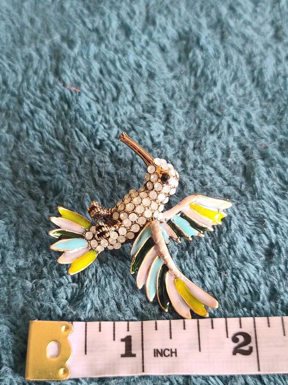 Vintage hummingbird brooch