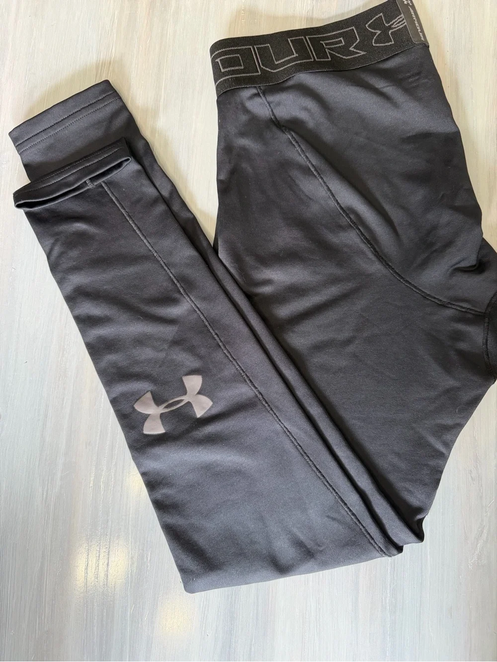 Under Armour mens Black Compression Leggings, size large