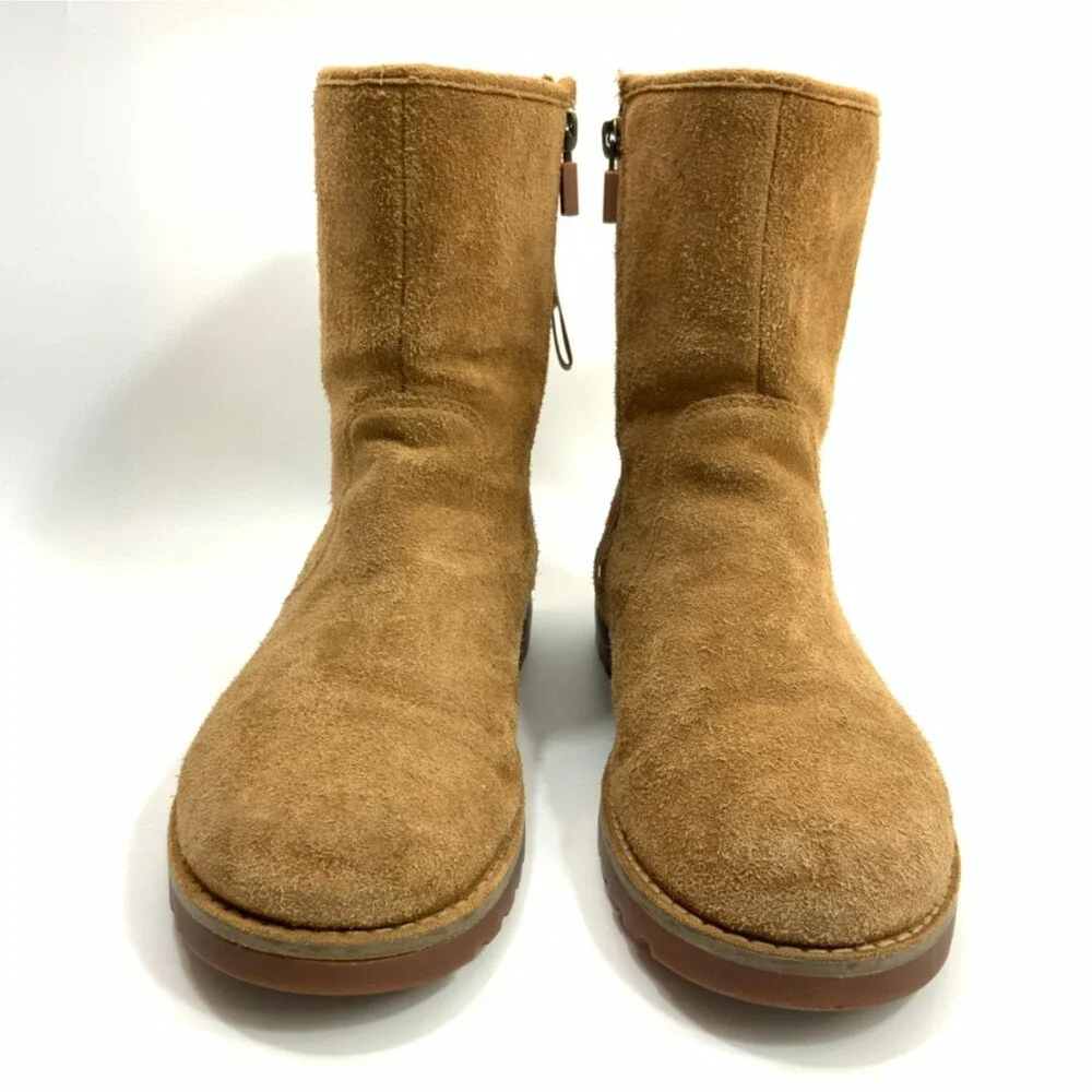 UGG Tan Suede Lace Back Short Boot 5