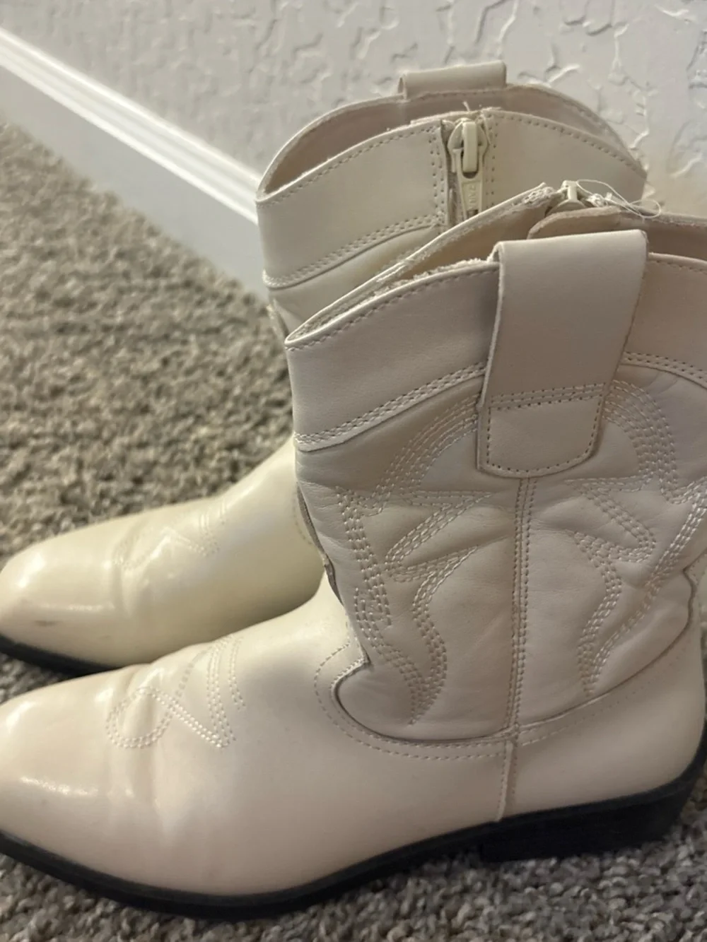 Zara cream leather