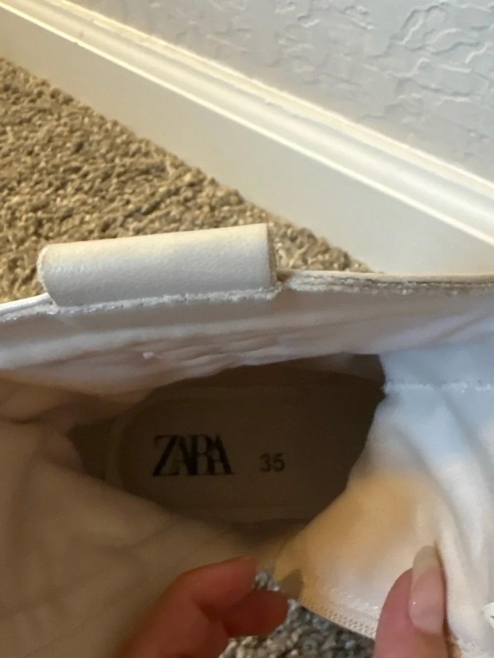 Zara cream leather