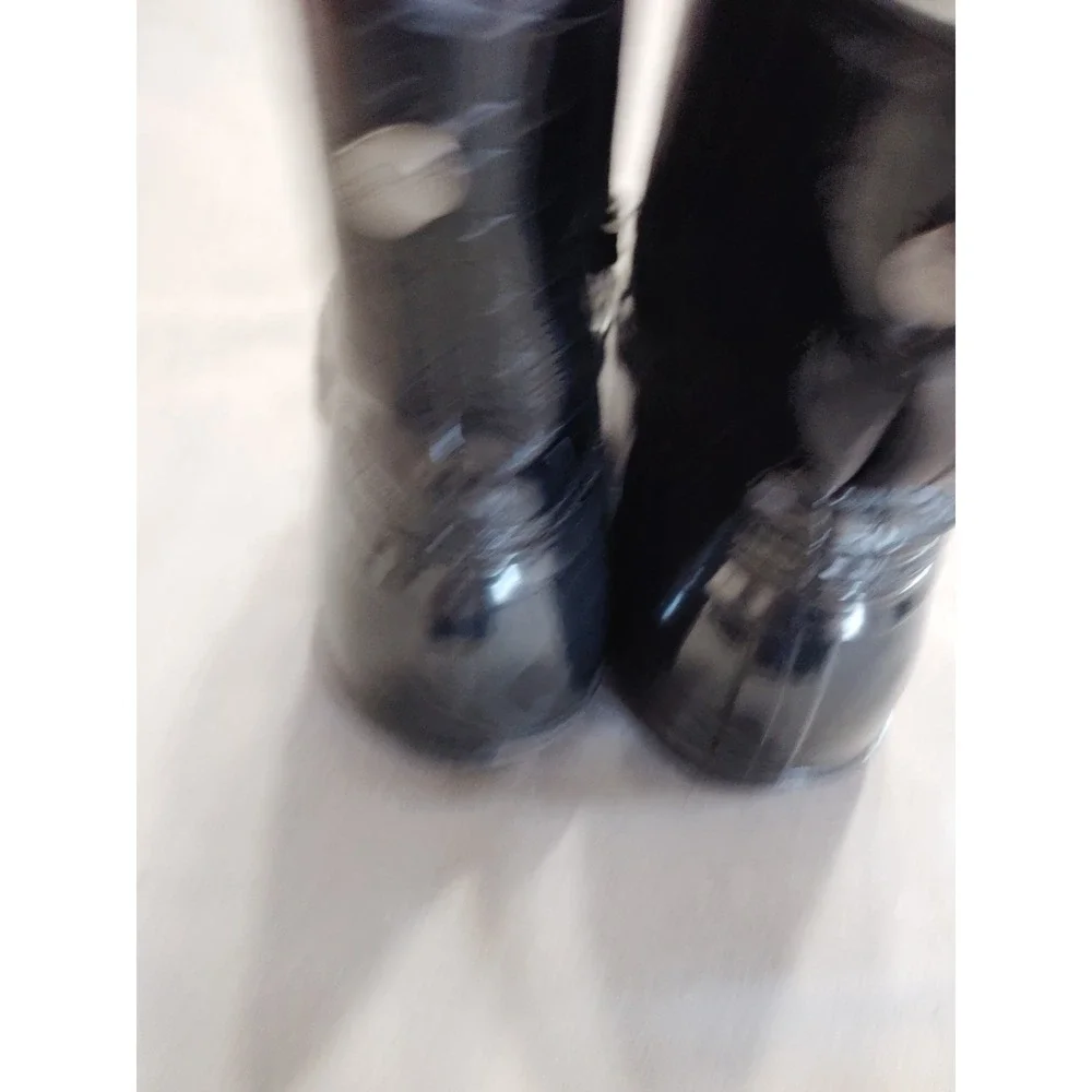 Seven7 Boots Goose Wool Rubber Duck Ankle Booties Fleece Lined Women Black‎ 9