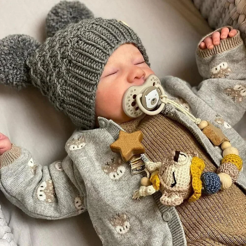 Lifelike Reborn Baby Dolls Silicone Full Body Boy 17 Inch Soft Body Newborn