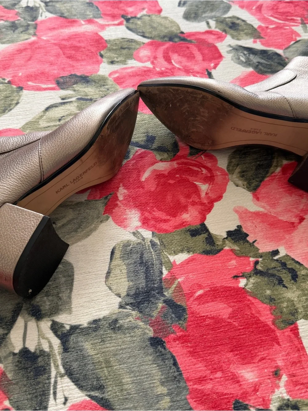 Karl Lagerfeld Metallic Brown Pointed Toe Ankle Boots