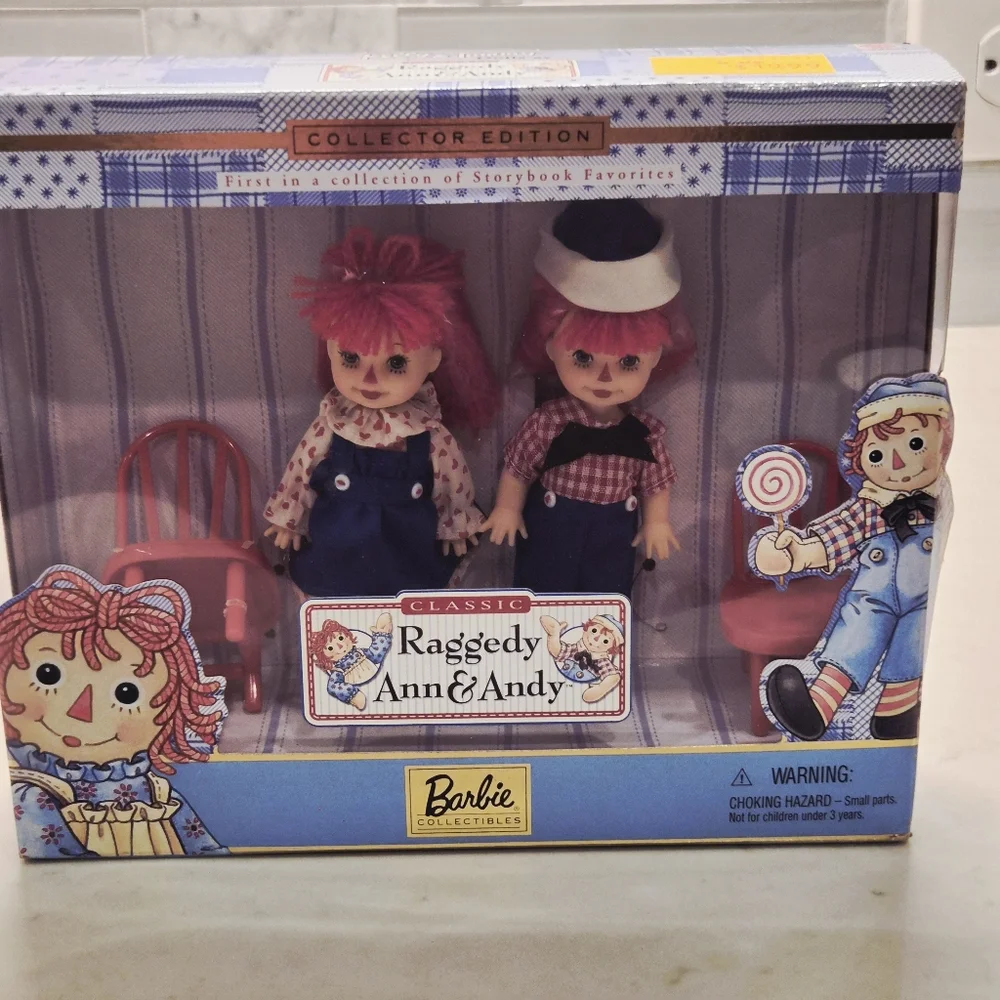 Barbie Collectibles Raggedy Ann & Andy Collector Edition Dolls NRFB Storybook