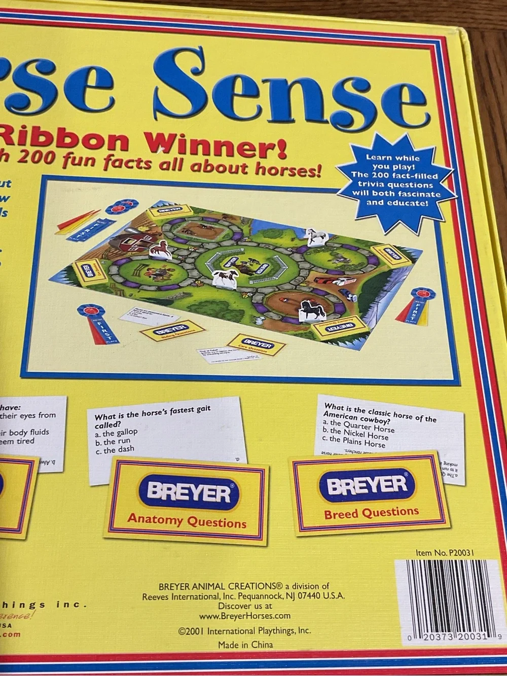 Breyer Horse Sense Trivia Game