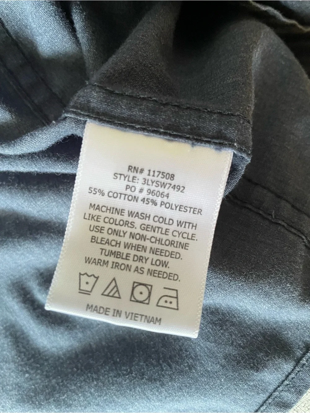 Levi’s Mens Dark Blue Denim Button-Up Shirt size XL
