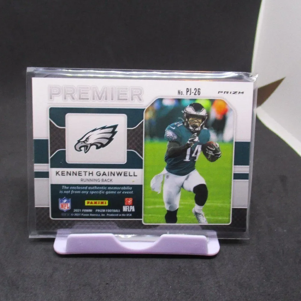 2021 Panini Prizm Football Premier Green Pulsar Patch Kenneth Gainwell R…