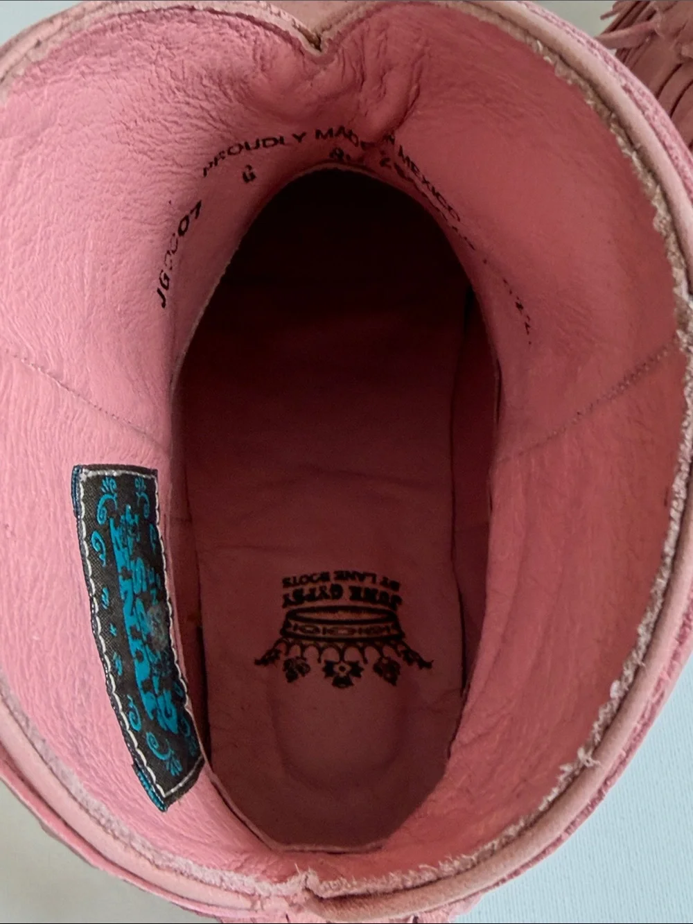 Junk Gypsy by Lane Pink Fringe Western Ankle Boots for Women