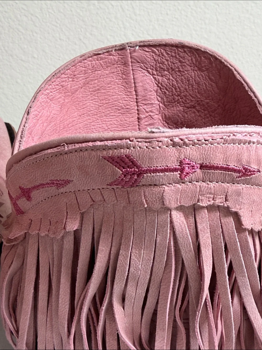 Junk Gypsy by Lane Pink Fringe Western Ankle Boots for Women