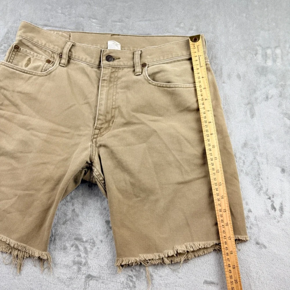 Polo Ralph Lauren Classic 867 Cutoff Shorts Tan Khaki Men's 32