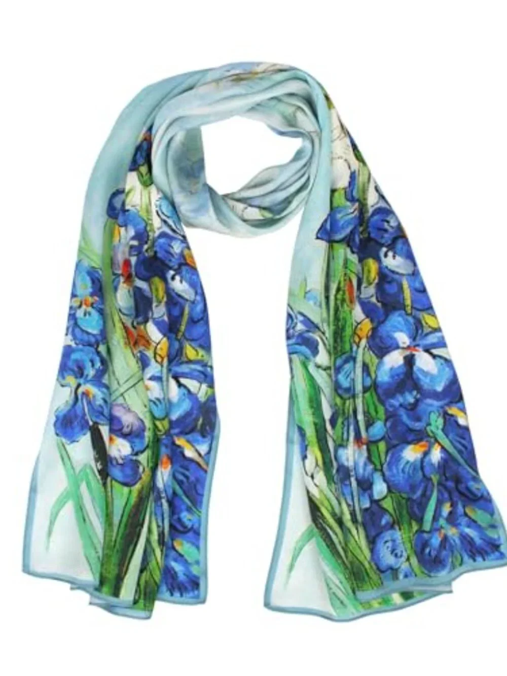 100% Silk Long Scarf - Large Oblong Shawl with Gift Packed