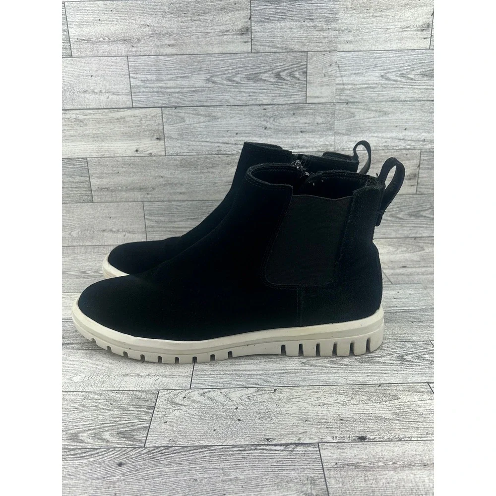 Blondo Waterproof Black Suede Ankle Boots B3517 015 Women Sz 9 M Platform Zipper