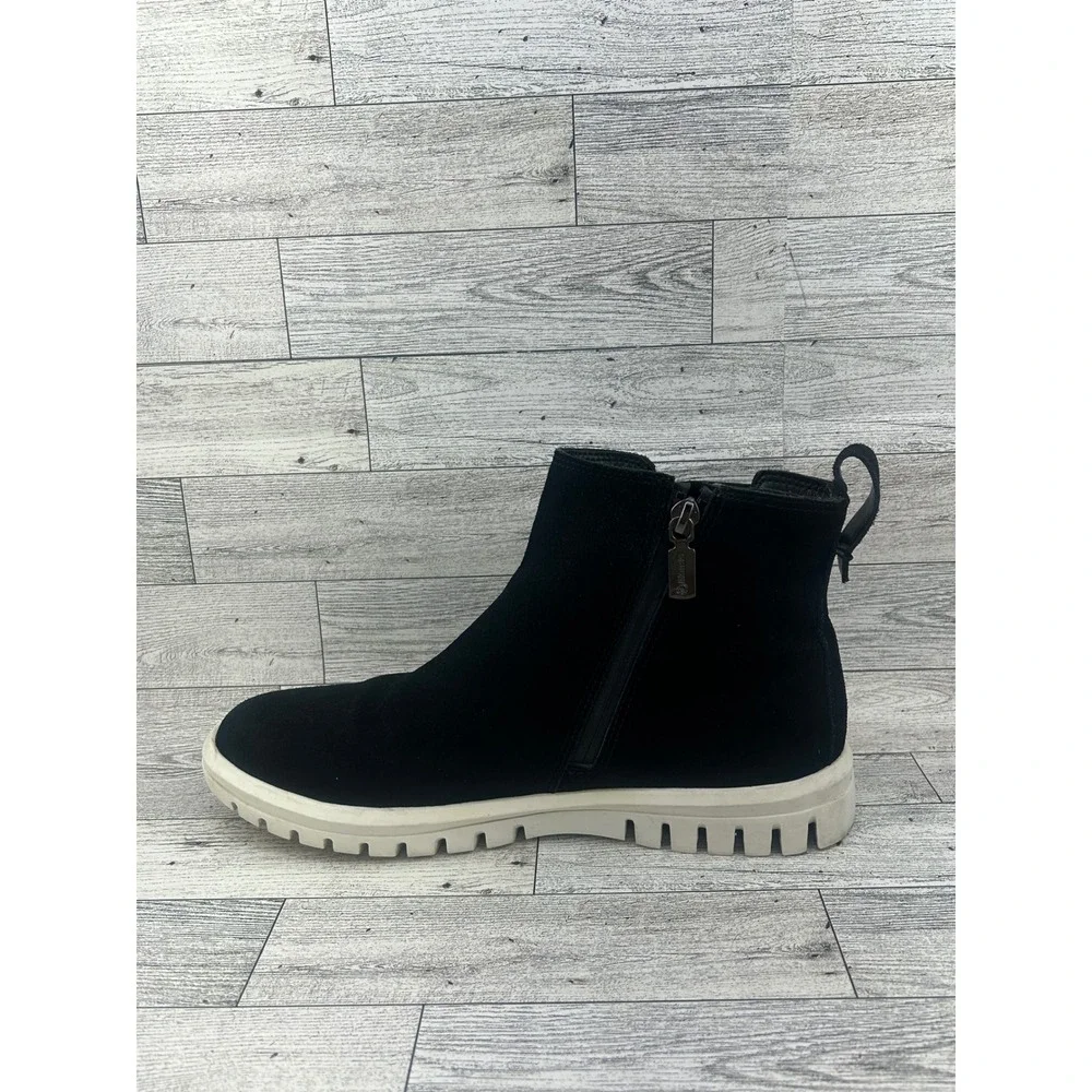 Blondo Waterproof Black Suede Ankle Boots B3517 015 Women Sz 9 M Platform Zipper