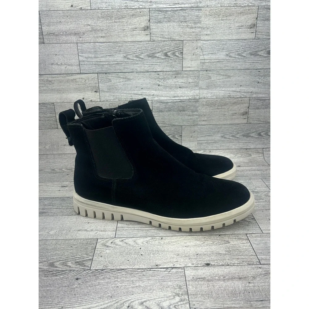 Blondo Waterproof Black Suede Ankle Boots B3517 015 Women Sz 9 M Platform Zipper