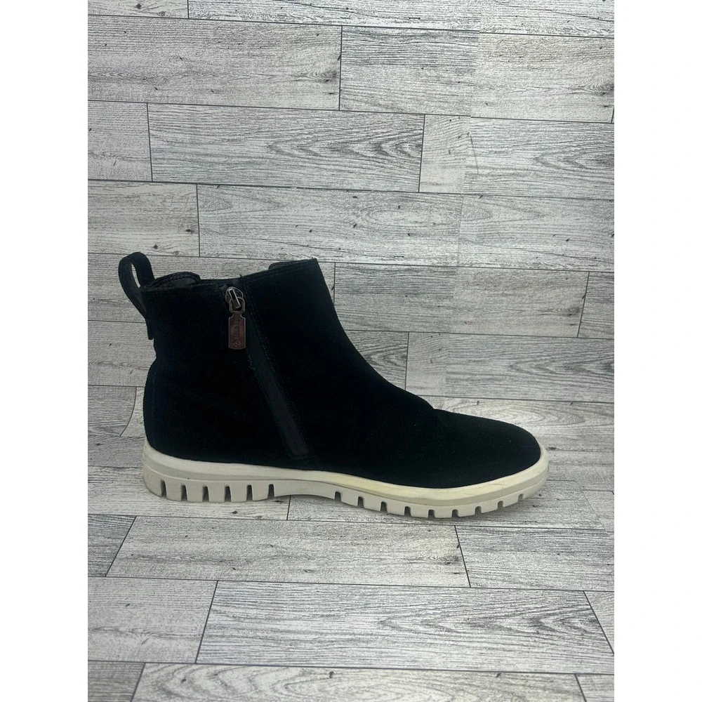 Blondo Waterproof Black Suede Ankle Boots B3517 015 Women Sz 9 M Platform Zipper
